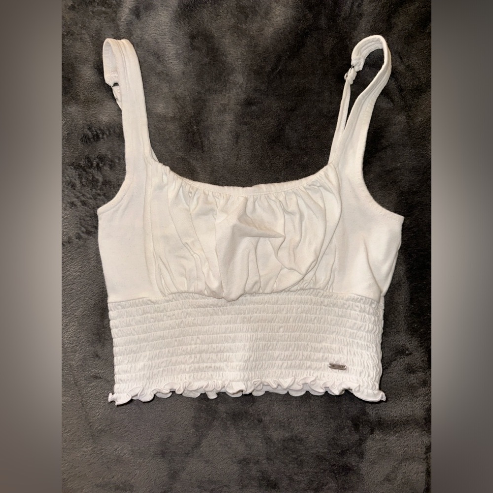 Hollister White Cropped Tank